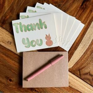 Thank You Cards Greeting Cards Blank Notes for Gift Friends Set of 6 & Envelopes